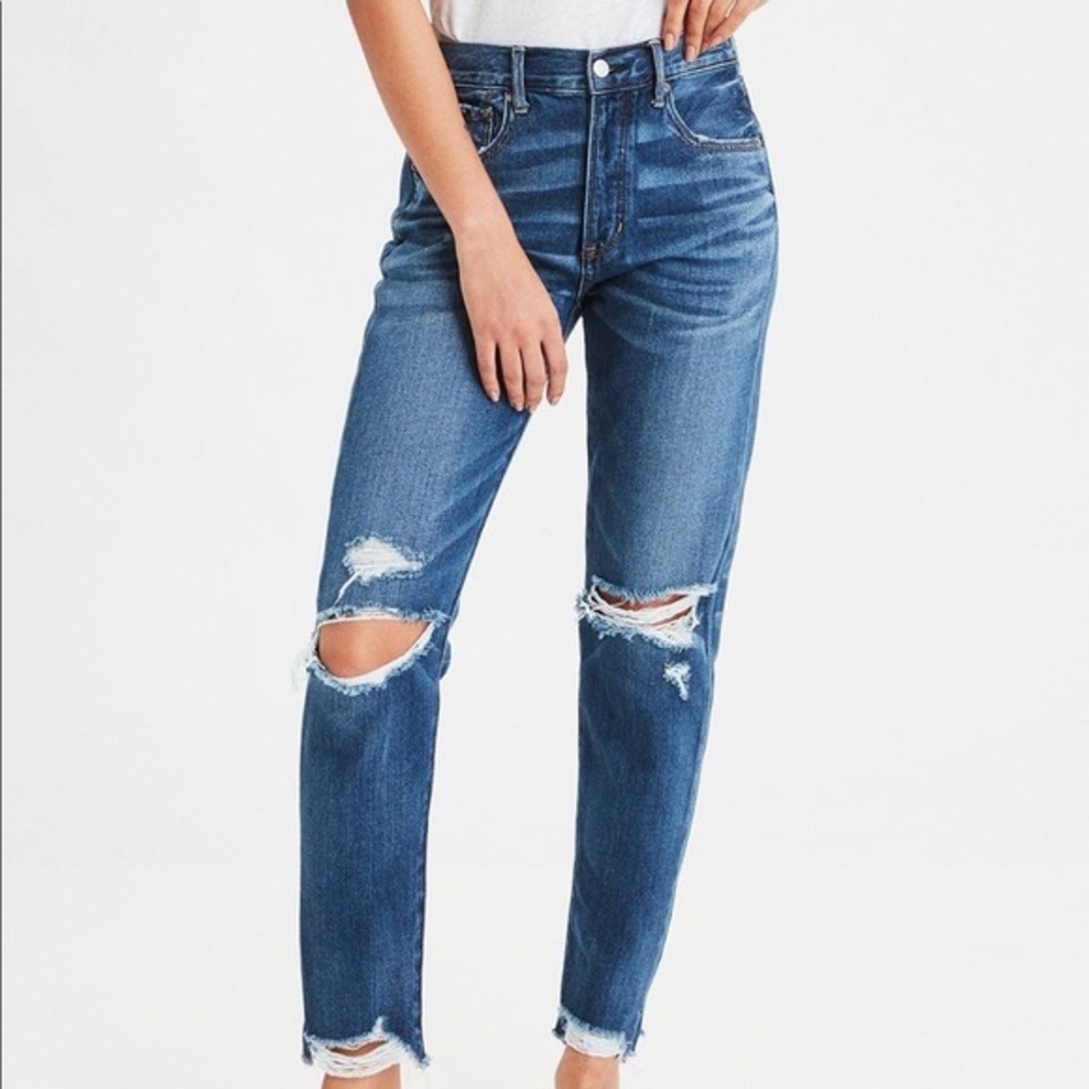American Eagle High Rise Girlfriend Jeans Size 2